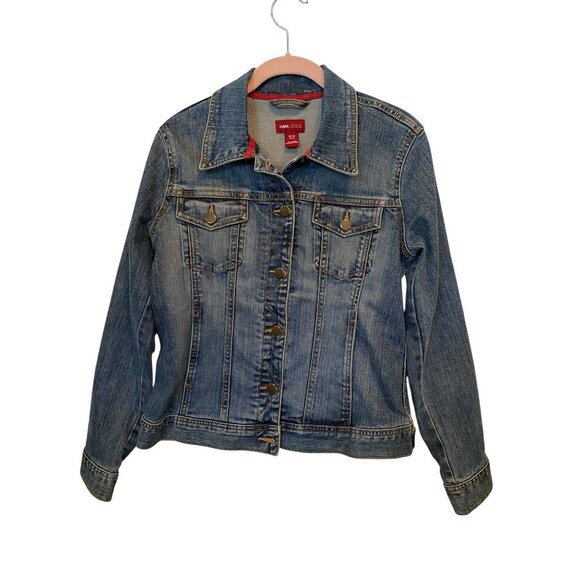 H&M Jackets & Blazers - H&M L.O.G.G. Jean Jacket Denim Size 10 Utility Cotton Dark Wash LOGG Buttons